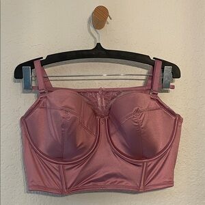 Elegant Pink Satin Bralette